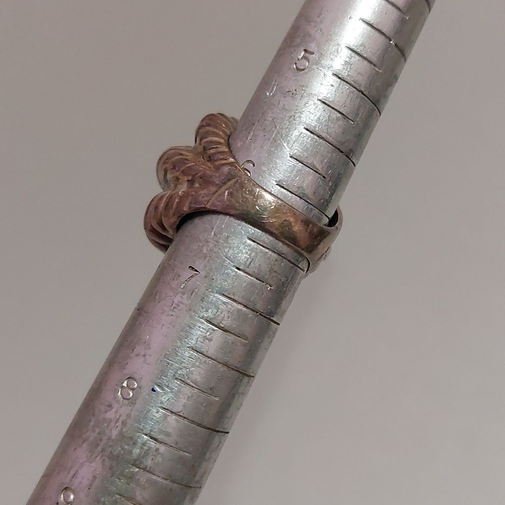 Vintage 925 Solid Sterling Silver Ring Size 6.25 … - image 4